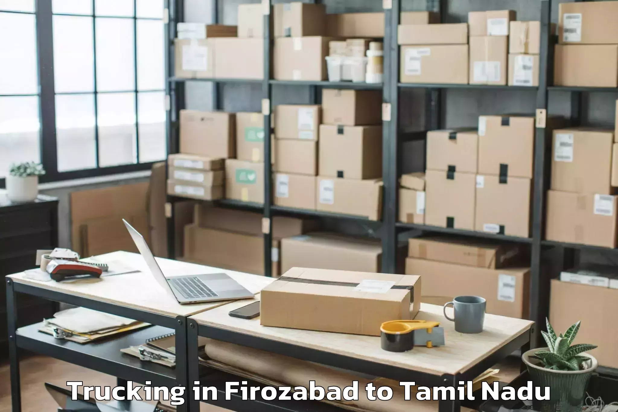 Easy Firozabad to Vadakku Viravanallur Trucking Booking